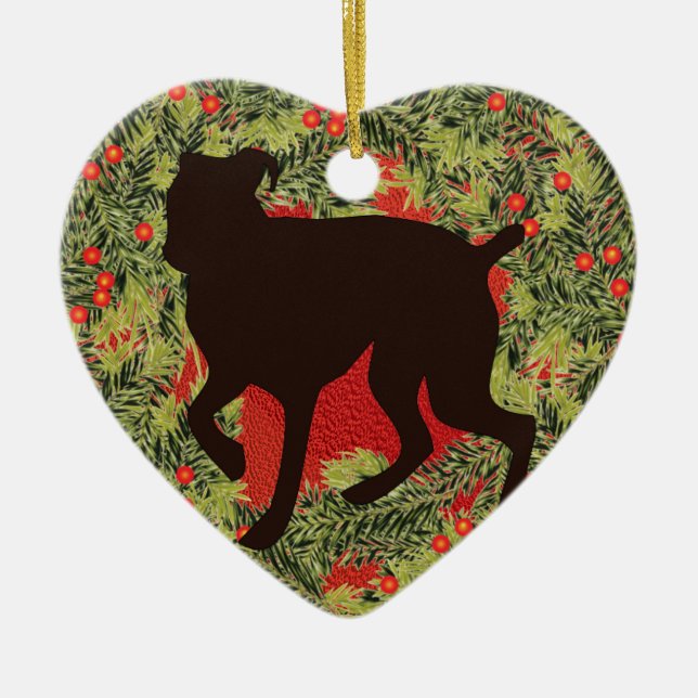 Kranz-Boxer Keramikornament (Vorne)