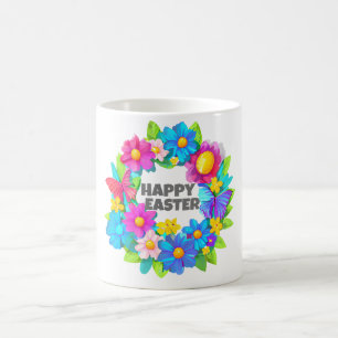 Kranz der farbenfrohen OsterBlume Kaffeetasse