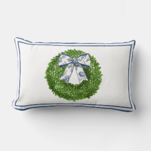Kranz mit blauem Toile-Band Lendenkissen