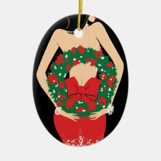 Kranz-Oval-Verzierung Keramikornament