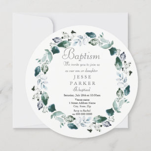 Kranz-Taufe für Jungen und Mädchen Einladung