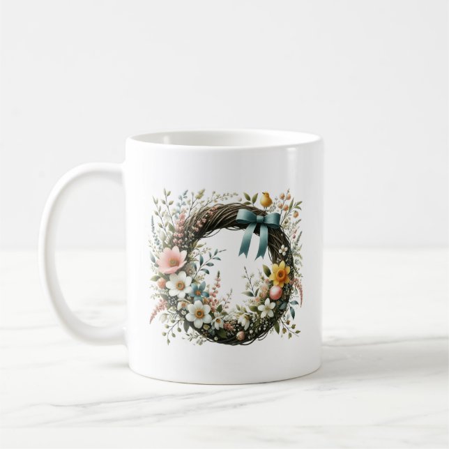 Kranz von Blume Kaffeetasse (Links)