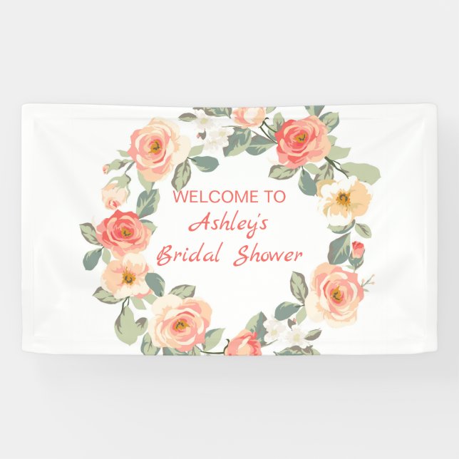 Kranz von Rose und Buds Banner (Horizontal)