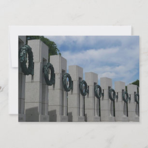 Kränze am World War II Memorial I Feiertagskarte