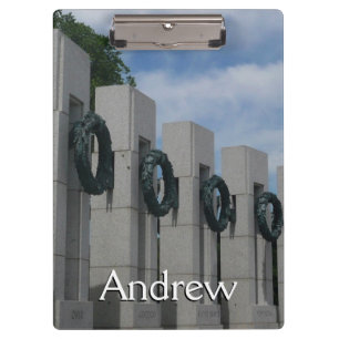 Kränze am World War II Memorial I Klemmbrett