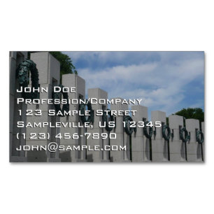 Kränze am World War II Memorial I Magnetische Visitenkarte