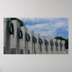 Kränze am World War II Memorial I Poster