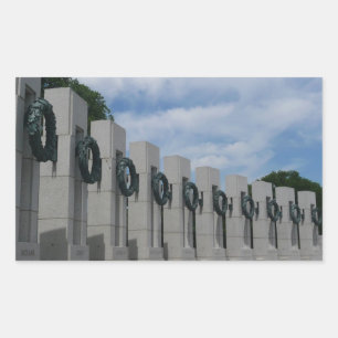 Kränze am World War II Memorial I Rechteckiger Aufkleber