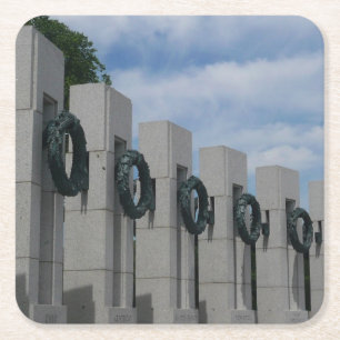 Kränze am World War II Memorial I Rechteckiger Pappuntersetzer