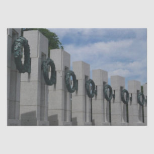 Kränze am World War II Memorial I Seidenpapier