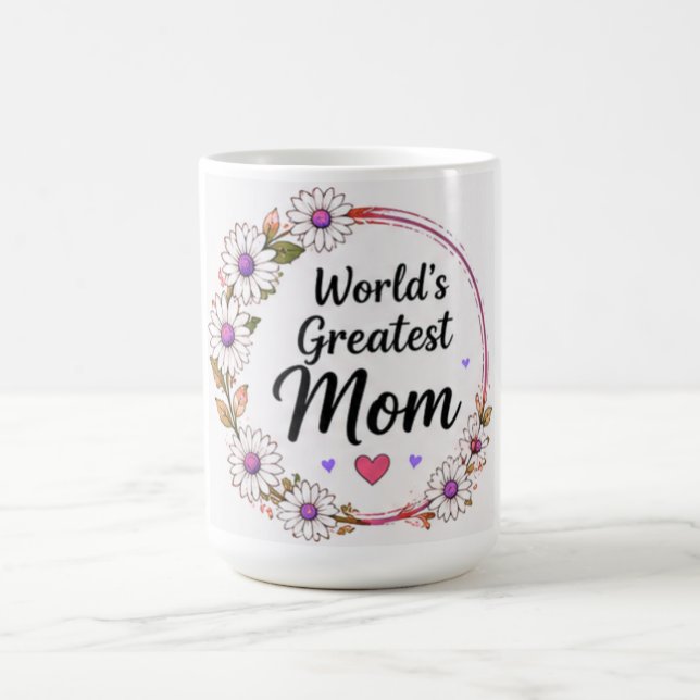 Kränze aus Gänseblümchen für die beste Mutter der  Kaffeetasse (Mittel)