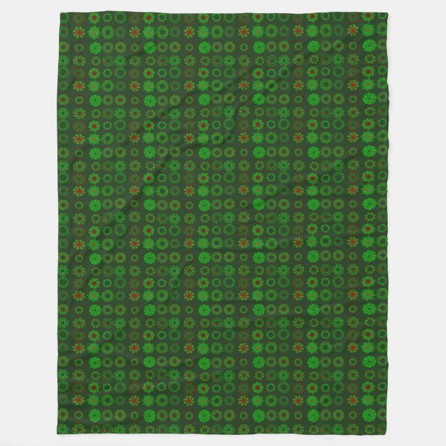 Kränze reihenweise  fleecedecke (Vorderseite)