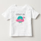 Krapfen-Flamingo-Geburtstags-Mädchen-Pool-Party Kleinkind T-shirt (Vorderseite)