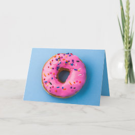 Krapfen-Foto blaue und rosa moderne Karte