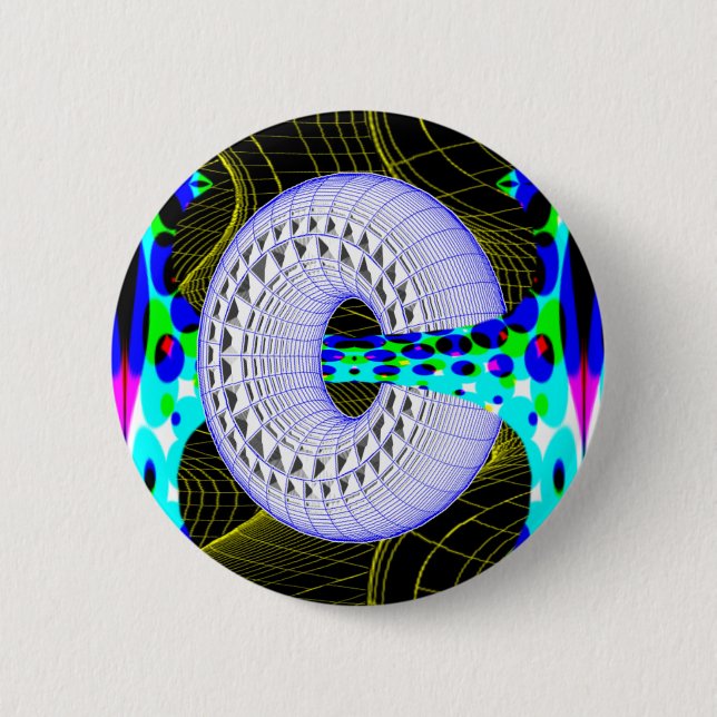 Krapfen gegangener wilder Knopf Button (Vorderseite)