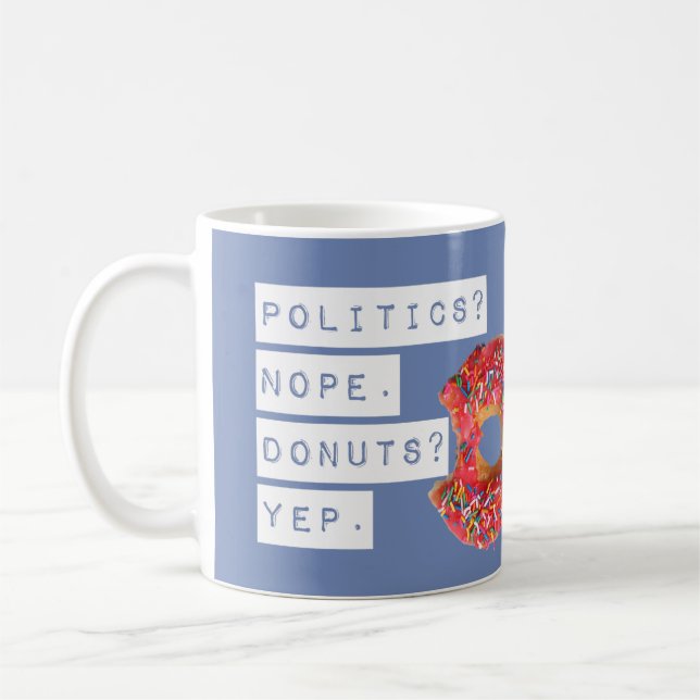 Krapfen-Liebhaber-Tassen-Blau Kaffeetasse (Links)