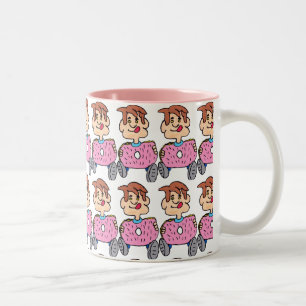 Krapfen-Mann Zweifarbige Tasse