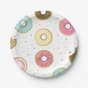 Krapfen-PapierTeller-rosa Geburtstagsdusche Pappteller