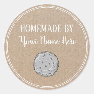 Krapfen-Plätzchen-Kuchen selbst gemacht durch Runder Aufkleber