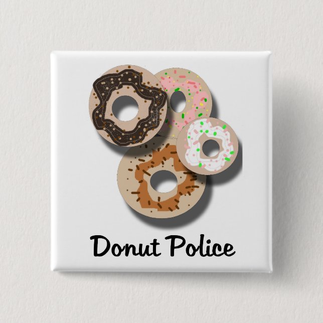 Krapfen-Polizei Button (Vorderseite)