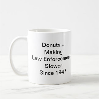 Krapfen-/Polizist-Geschichte Tasse