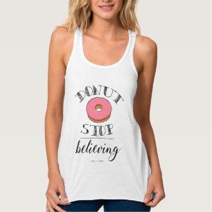 "Krapfenendglaubender" Behälter Spitze-rosa Tank Top