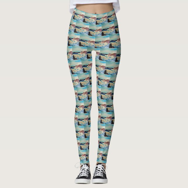 KRASCHEN VON OZEAN WAVES Leggings (Vorderseite)