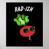 Krass-Funny Gemüse Radish Pun Dark BG