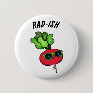 Krass-Funny Veggie Radish Pun Button