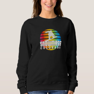 Krass Snowboard Retro Sun Snowboarder Snowmassenfa Sweatshirt