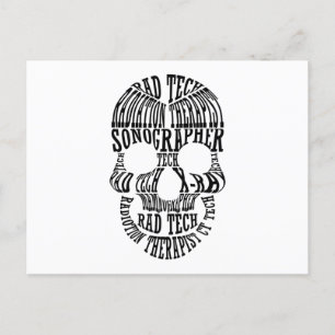 Krass Tech Skull Technologe Xray Radiology Tech Postkarte