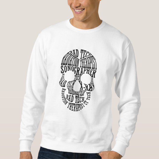 Krass Tech Skull Technologe Xray Radiology Tech Sweatshirt (Vorderseite)