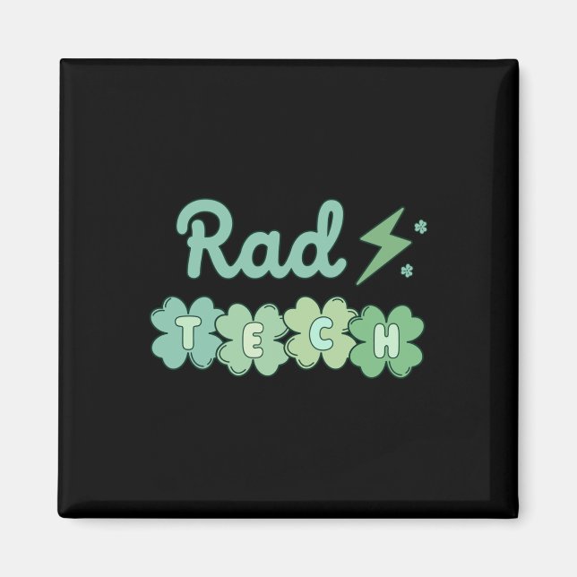 Krass Tech St Patricks Day Xray Irish Lucky Radiol Magnet (Vorne)