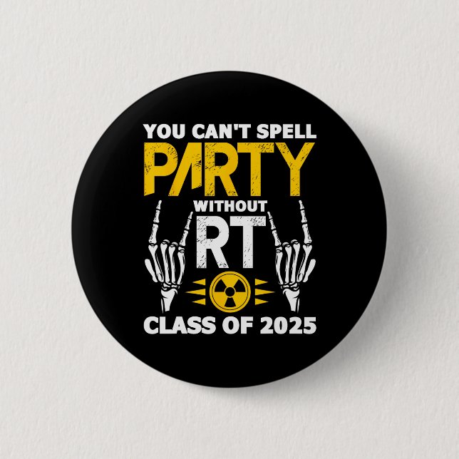 Krass Tech Student Rt Cl von 2025 Radiology Gradua Button (Vorderseite)