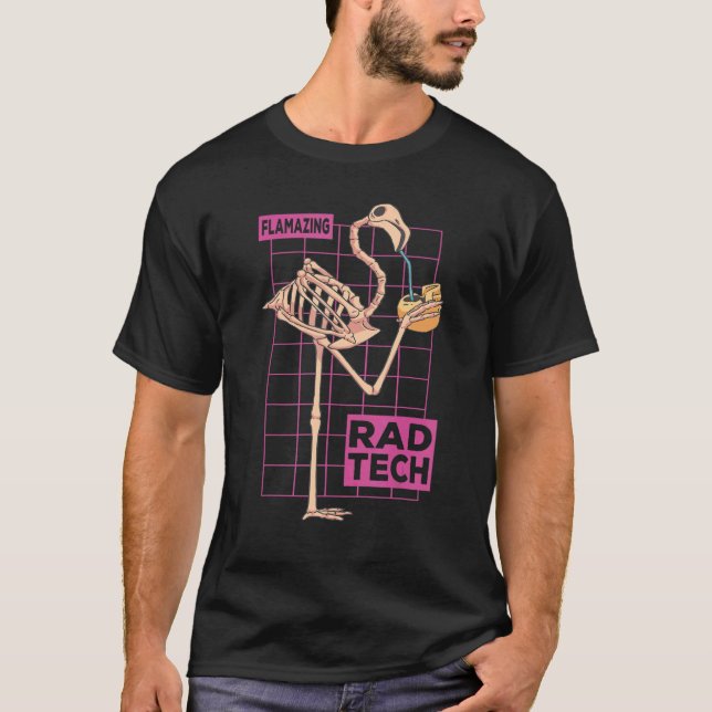 Krass Tech X Ray Tech Flamingo Radiographie T-Shirt (Vorderseite)