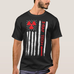 Krass Tech X-Ray Technologe Tech American Flag T-S T-Shirt