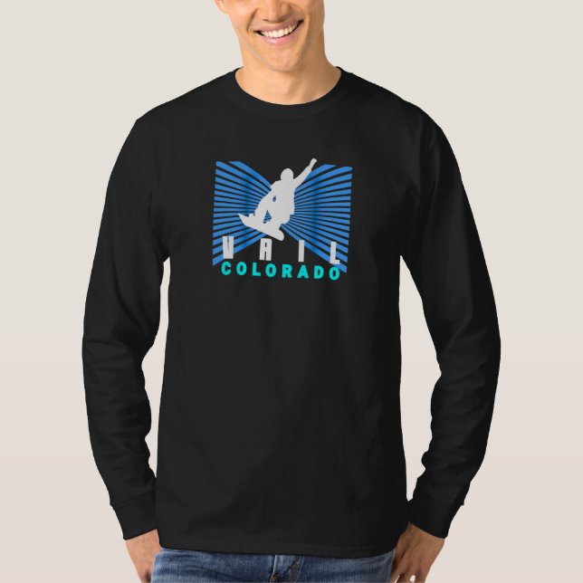 Krass Vail Co Snowboard Vail Krass Snowboarder Vai T-Shirt (Vorderseite)