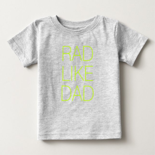 Krass Wie Vater Nebel grün minimalistische Typogra Baby T-shirt (Vorderseite)