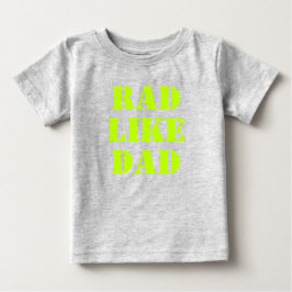Krass Wie Vater Nebel grün moderne Typografie Spaß Baby T-shirt