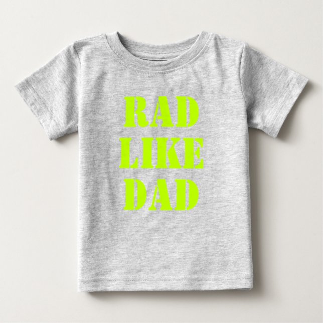 Krass Wie Vater Nebel grün moderne Typografie Spaß Baby T-shirt (Vorderseite)