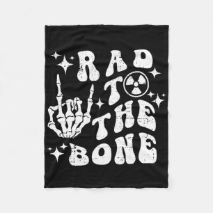 Krass zum Knocheleton-Rock-HandHalloween Fleecedecke