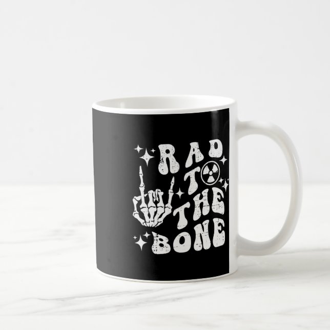 Krass zum Knocheleton-Rock-HandHalloween Kaffeetasse (Rechts)