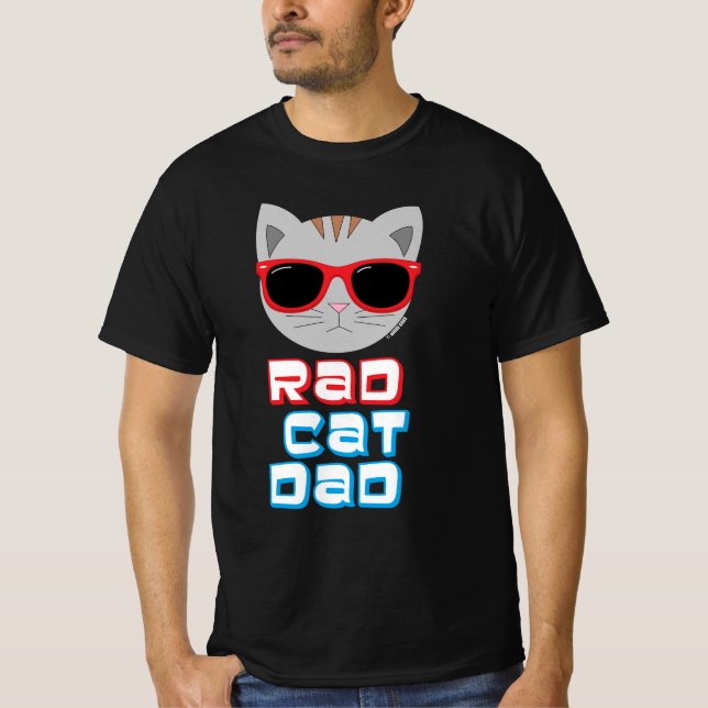 KRASSE CAT VATER Sonnenbrille Katze T-Shirt (Vorderseite)