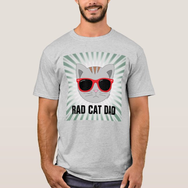 KRASSE CAT VATER Sonnenbrille Katze T-Shirt (Vorderseite)