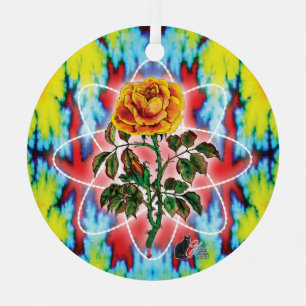 Krasse Krasse Rose Ornament Aus Metall