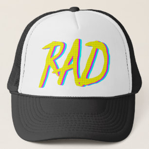 KRASSE Retro Neongraphik Truckerkappe