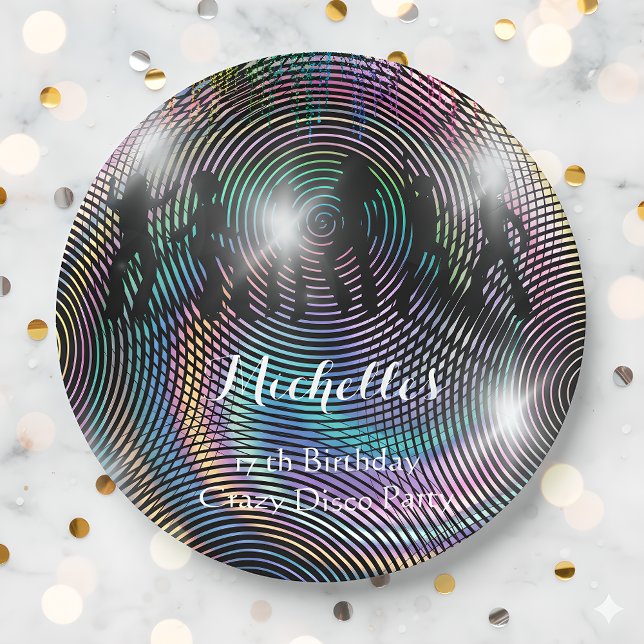 Krasse retro psychedelische Disco-Geburtstagsfeier Pappteller (Von Creator hochgeladen)