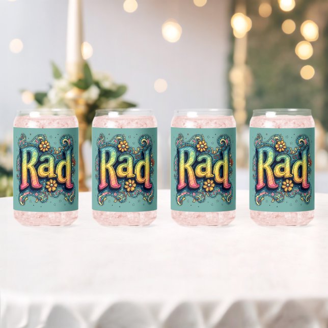 Krasser 70er Groovy Psychedelic Ästhetik Dosenglas (Insitu (Hochzeit))