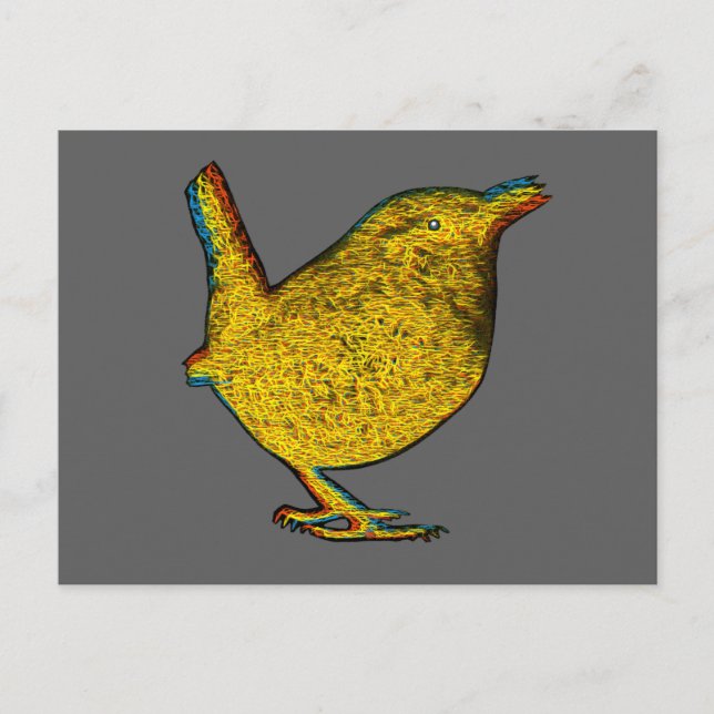 Krasser Gelbbvogel Postkarte (Vorderseite)