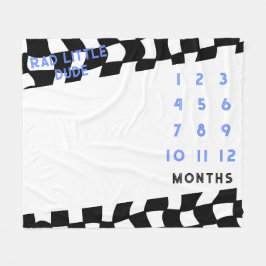 "Krasser kleiner Typ" Karo Milestone Fleece Blanke